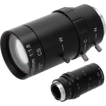 Lente CCTV Zoom 1.3MP CS Montaje Manual Apertura 5-100mm Aleación de Aluminio para Seguridad