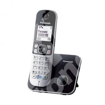 Teléfono Inalámbrico Panasonic KX-TG6811FXB con Pantalla Incorporada, Identificador de Llamadas, Capacidad para 120 Contactos y Conferencia - Negro