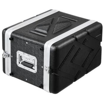 VEVOR 6U Rack Case, 361.95 mm Depth, Heavy-Duty ABS Construction with Butterfly Latches and Detachable Panels for Amps and Mixers