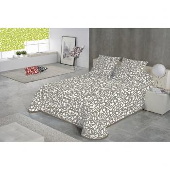 SABANALIA - Colcha Estampada Letras tamaños - Cama de 80-170 x 280 cm, Beige