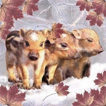 ambiente Servilletas Almuerzo/Fiesta/aprox. 33x 33cm Otoño-Autumn-Wild Boar-Jabalí