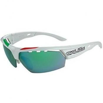 Salice 005 ITA White/Green Men's Sunglasses Standard Size