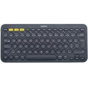 Logitech K380 Teclado Inalámbrico Multi-Dispositivos para Windows, Apple iOS, Android, Chrome, Disposición AZERTY Francés, Gris