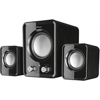 Trust Ziva - Compacto Juego de Altavoces 2.1 con Altavoz subwoofer, Color Negro