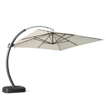 Parasol grande de jardín 3,5x3,5 m cuadrado con mástil de aluminio y protección anti UV Copenhague