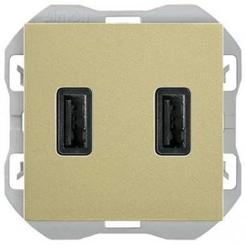 Cargador USB Doble A+A 2,1A Simon 270 Bronce 20000096-097