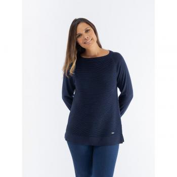 October - Jersey de mujer ottoman con aberturas en los laterales