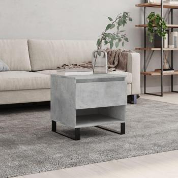 Mesa de Centro Multicapa de Madera de Ingeniería con Acabado en Hormigón Gris - 50x46x50 cm