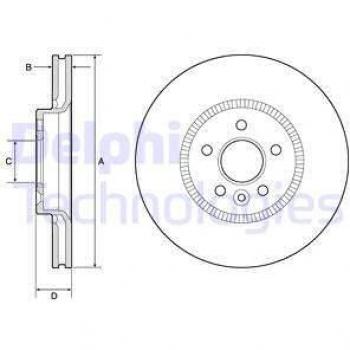 Disco de freno DELPHI BG9184C