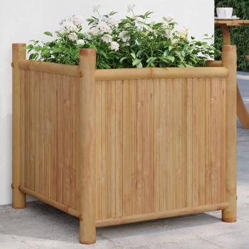 vidaXL Bamboo Planter 50x50x50 cm
