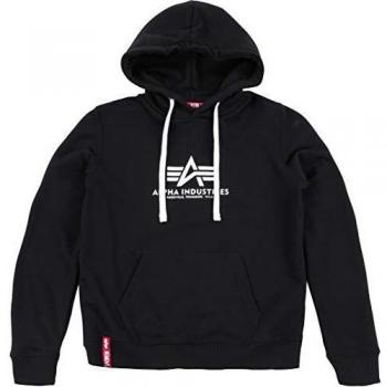 Alpha Industries Women's New Basic Black Hoodie, Regular Fit, Size L