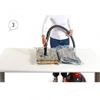 Saco Reductor de Espacio con Cierre a Zip y Válvula - 70x90 cm - PPL Transparente - Pack de 2 piezas