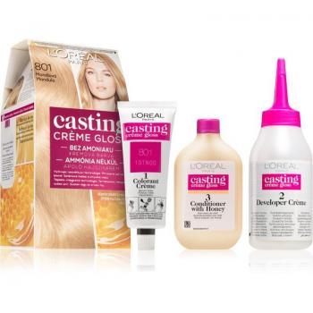 L'Oréal Paris Casting Crème Gloss Tinte Semi Permanente 801 Almond - Tinte de pelo, semi permanente, tono 801 Almond, 1 unidad