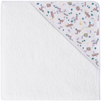 Eiffel Baby Capa de Baño Bebe. Toalla de Rizo con Capucha. 100% Algodón Natural. Calidad Diseño Estamapado Infantil. Tamaños 80 x 80 cm. Absorbente Suave Duradera. Italia Color Malva, malva