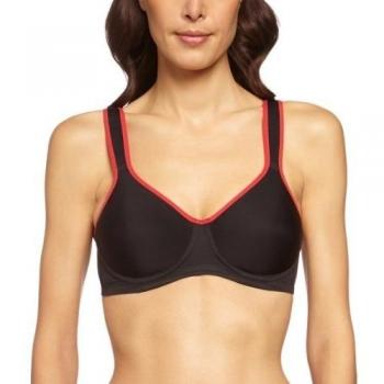 TriAction - Sujetador para mujer, talla 100A, color negro