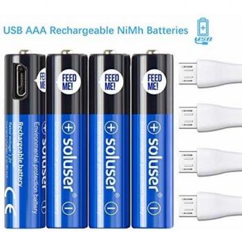 500mAh AAA de Alta Capacidad Ni-MH 1200 Ciclo de Pilas Recargables para los Equipos Domésticos con Estuches de Almacenamiento