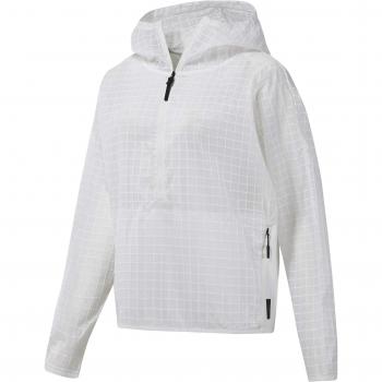 Reebok TS Hybrid Woven Jacket Chaqueta, Mujer, Blanco, L