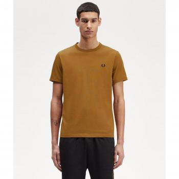 Fred Perry - Camiseta de hombre manga corta con cuello redondo
