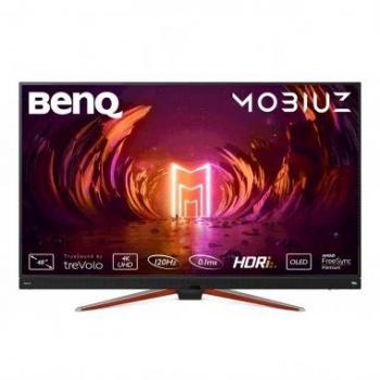 BenQ MOBIUZ EX480UZ 48 OLED Gaming Monitor, 4K UHD (3840 x 2160), HDR, HDMI, DisplayPort, USB-C, FreeSync Premium Pro, Built-in Speakers - Black