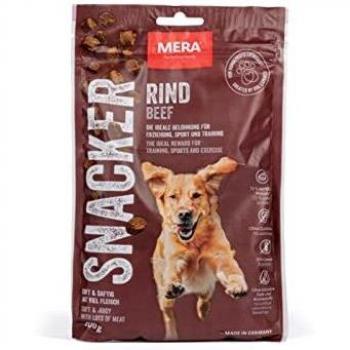 MERA Snacker Snacks con Vacuno para Perros - Pack Económico: 4 x 200 g