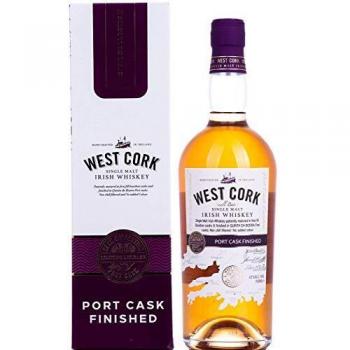Whiskey Irlandés West Cork Single Malt Finalizado en Barricas de Oporto 43% Vol. 0,7l