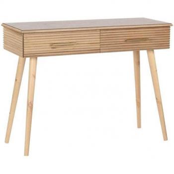 Consola DKD Home Decor 100 x 40 x 76 cm Dorado Marrón claro Madera de Paulonia Madera MDF