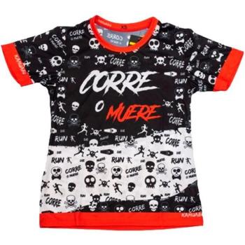 Camiseta de Manga Corta Hombre Kamuabu Corre o Muere Multicolor S