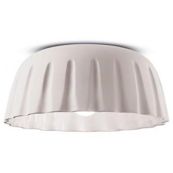 Plafón Madame Gres de cerámica blanca, altura 17 cm