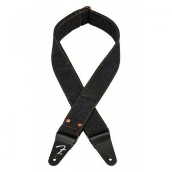 Fender x Wrangler Riveted Black Denim Guitar Strap