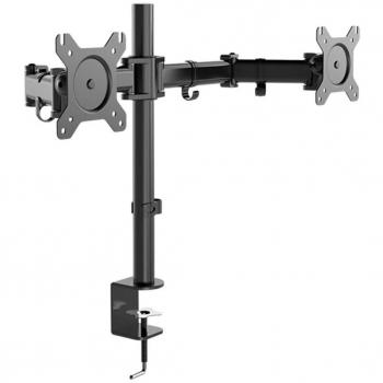 NOX Lite Dual Stand Soporte para Monitor Doble 13-27 Negro Escritorio, Carga Máxima 8kg, VESA 100x100
