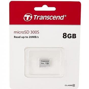 Transcend USD300S Tarjeta microSD de 8GB, Clase 10