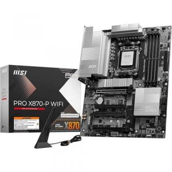 MSI PRO X870-P WIFI ATX Motherboard for AMD AM5 CPUs with AMD X870 Chipset, supporting Ryzen 9000 / 8000 / 7000 Processors, DDR5 Memory Boost up to 8200+MT