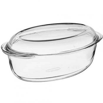 Fuente Ovalada de Vidrio Pyrex 4 Litros Alta Resistencia 33cm x 20cm x 13cm
