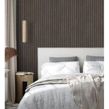 Papel Pintado Listones de Madera Ébano Imitación Palillería - Rollo 10 m x 0,53 m GAULAN 682663