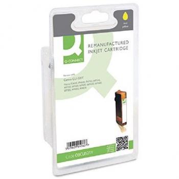 Q-Connect – Cartucho de tinta para Canon CLI-521 – Cartucho de tinta, color amarillo