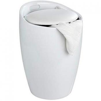 WENKO Taburete Candy blanco - pongotodo, taburete baño, Plástico