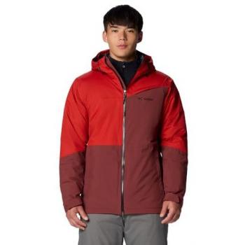 Columbia Chaqueta Iceberg Point™ Ii Rojo, chaqueta impermeable y transpirable, con aislamiento térmico, capucha ajustable, bolsillos con cierre y diseño ligero