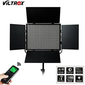 VILTROX VL-D85T 85W 1200pcs Bi Color LED Video Light, Dimmable LED Camera Lighting Panel for Studio, YouTube, Product Photography, Durable Metal Frame, Support Wireless and DMX Control,3330-5600K