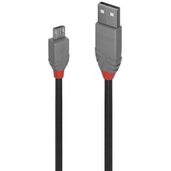 Cable USB 2.0 Tipo A a Micro-B 0,2 m Anthra Line Negro-Gris