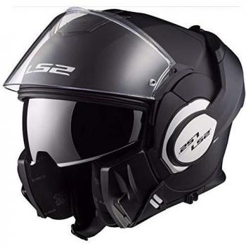 LS2, casco de moto modular VALIANT negro mate, L