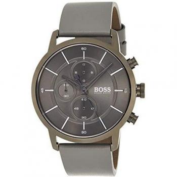 Hugo BOSS Unisex-Adult Chronograph Quartz Watch with Leather Strap 1513570