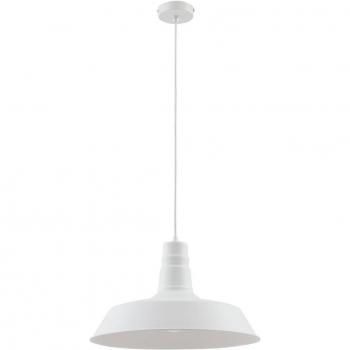 Lámpara colgante Lindby Laylan, blanca, Ø 46 cm, metal para salón y comedor