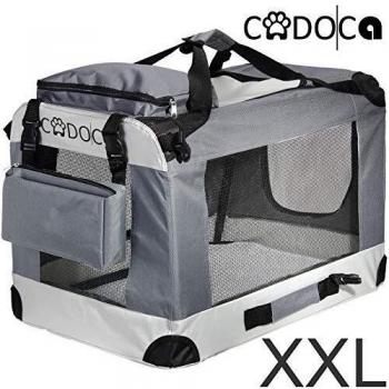 Transportín Plegable para Mascotas Deuba Cadoca XXL 90x60x66cm - Bolsa de Transporte para Perros y Gatos con 2 Bolsillos