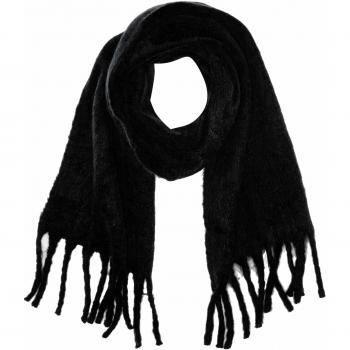 Only Onlemma Solid Heavy Brushed Woven Scarf Bufanda, Negro