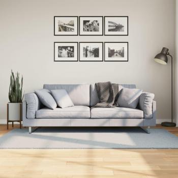 Alfombra de pelo corto suave y lavable azul 100x200 cm Vidaxl