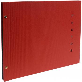 Exacompta Design - Álbum foto con tornillo, 37 x 29 cm, color rojo