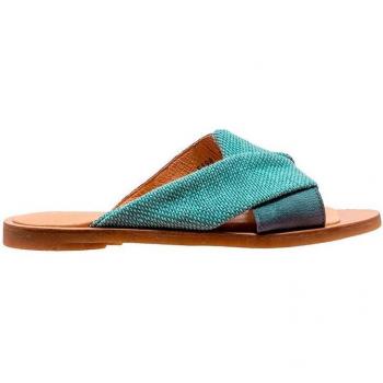 El Naturalista N5194 Tulip Sandalias Planas de Piel para Mujer Azul Aqua