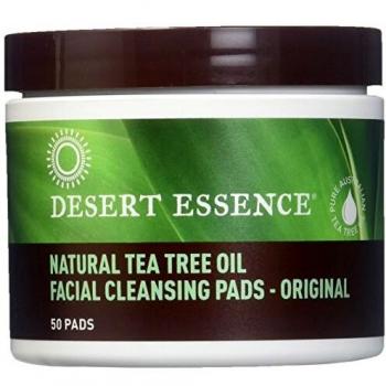 Pack of 2 x Desert Essence Natural Tea Tree Oil Facial Cleansing Pads - Original - 50 Pads