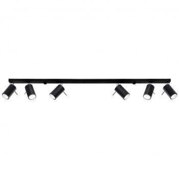 Aplique de Techo Ring 6 Luces GU10 Negro