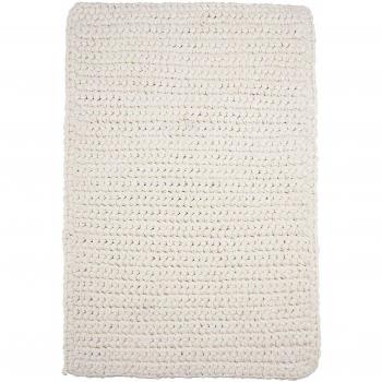 House Doctor - Alfombra (90 x 60 cm), diseño de Ganchillo, Color Blanco